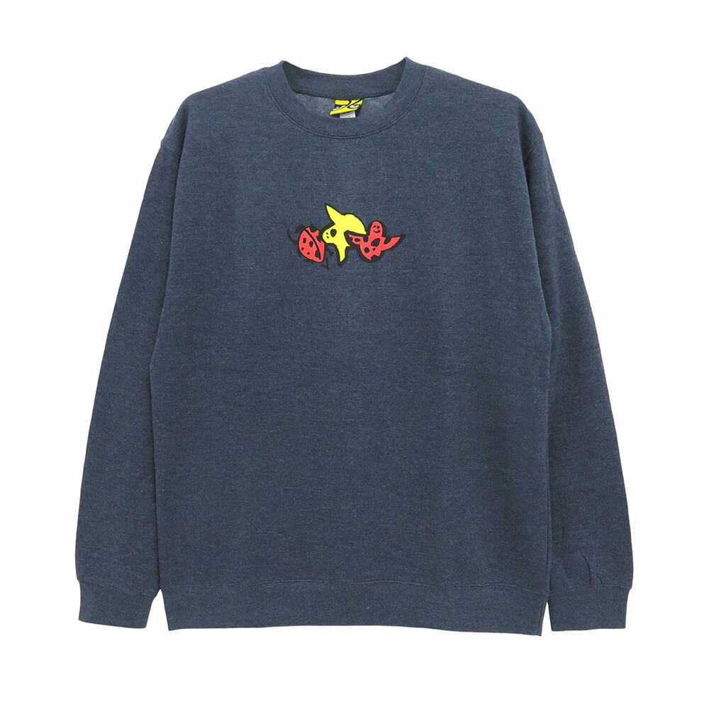 KROOKED CREW SWEAT クルキッド トレーナー LADY BUG NAVY スケートボード スケボー 