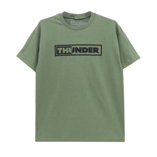  THUNDER T-SHIRT サンダー Tシャツ BOLTS MILITARY GREEN スケートボード スケボー 