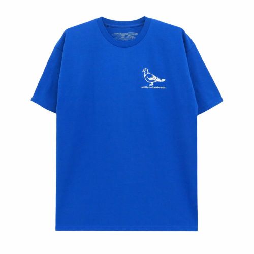 ANTIHERO T-SHIRT アンチヒーロー Tシャツ BASIC PIGEON BLUE/WHITE スケートボード スケボー 
