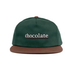  CHOCOLATE CAP チョコレート キャップ BARSTRIPE SNAPBACK GREEN/BROWN スケートボード スケボー 1