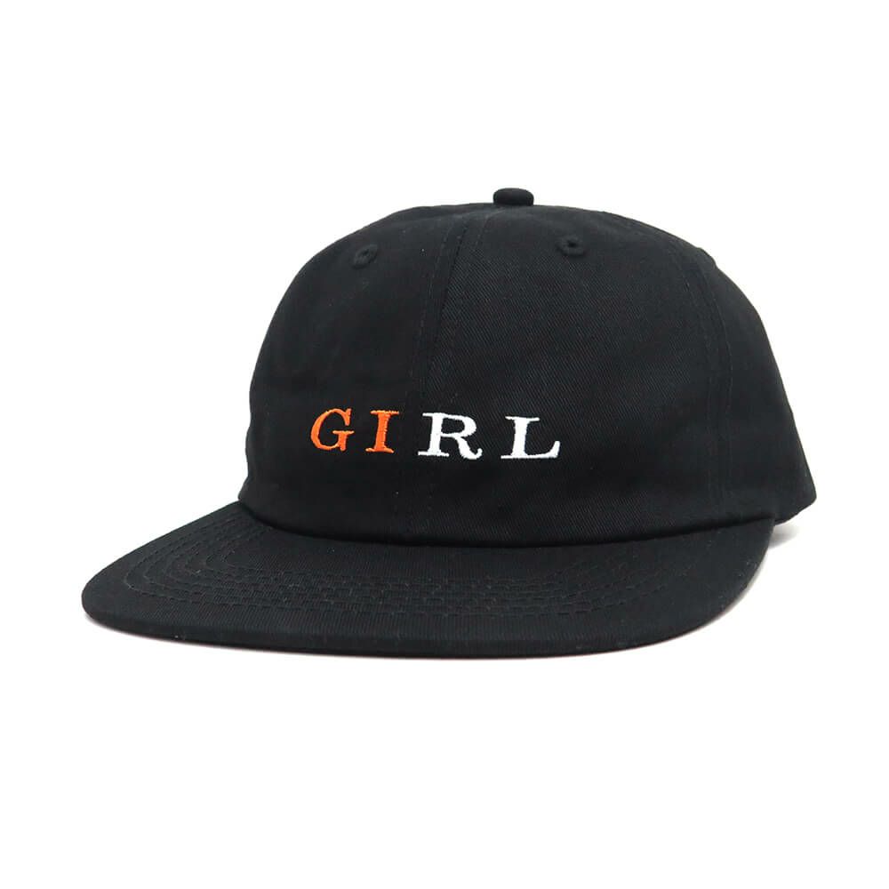 GIRL CAP ガール キャップ SERIF SNAPBACK BLACK スケートボード スケボー 