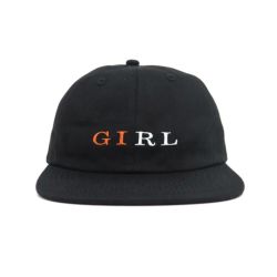 GIRL CAP ガール キャップ SERIF SNAPBACK BLACK スケートボード スケボー 1