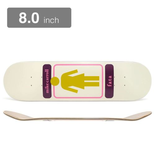 GIRL DECK ガール デッキ MIKE CARROLL 93 TIL CREAM/YELLOW 8.0