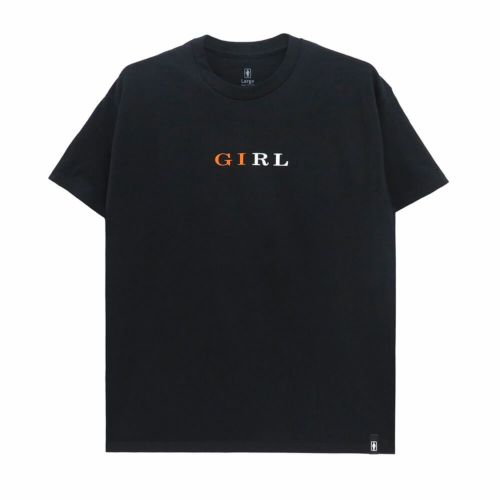 GIRL T-SHIRT ガール Tシャツ SERIF BLACK スケートボード スケボー 