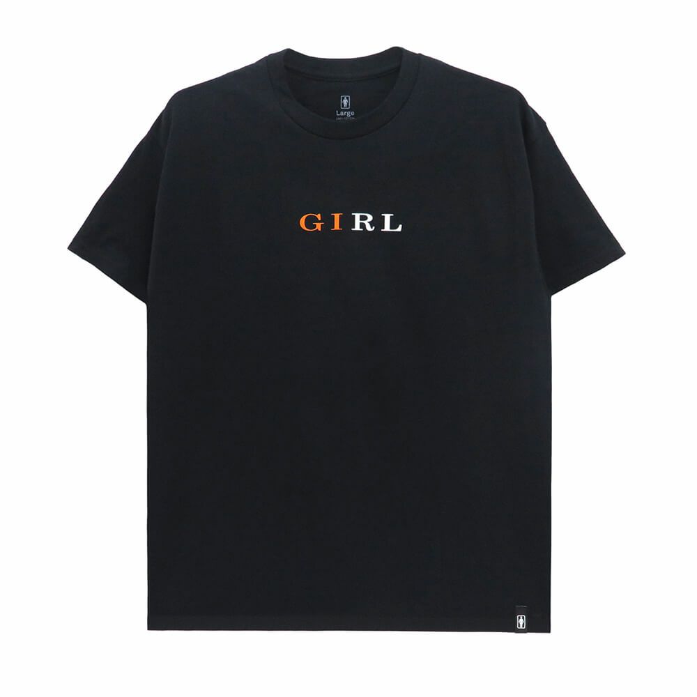 GIRL T-SHIRT ガール Tシャツ SERIF BLACK スケートボード スケボー 