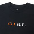 GIRL T-SHIRT ガール Tシャツ SERIF BLACK スケートボード スケボー 1