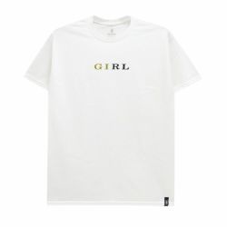 GIRL T-SHIRT ガール Tシャツ SERIF WHITE スケートボード スケボー 