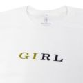 GIRL T-SHIRT ガール Tシャツ SERIF WHITE スケートボード スケボー 1