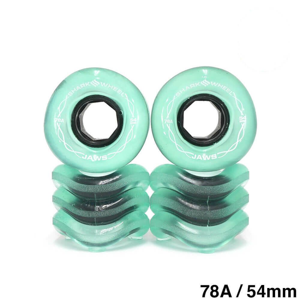 SHARK WHEEL シャークウィール ソフトウィール（クルーザー） JAWS TRANSPARENT（78A） EMERALD 54mm スケートボード スケボー