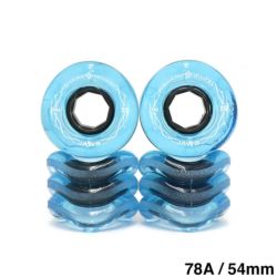 SHARK WHEEL シャークウィール ソフトウィール（クルーザー） JAWS TRANSPARENT（78A） SAPPHIRE 54mm スケートボード スケボー