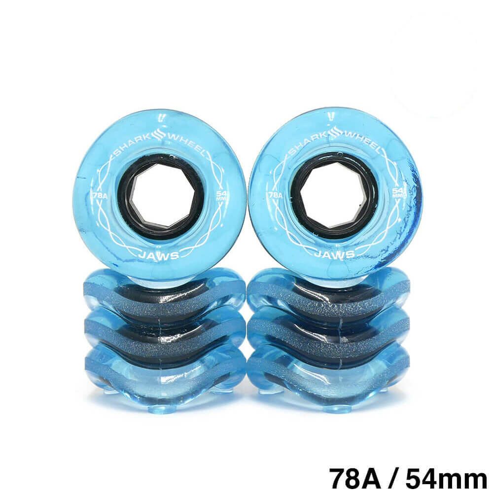 SHARK WHEEL シャークウィール ソフトウィール（クルーザー） JAWS TRANSPARENT（78A） SAPPHIRE 54mm スケートボード スケボー