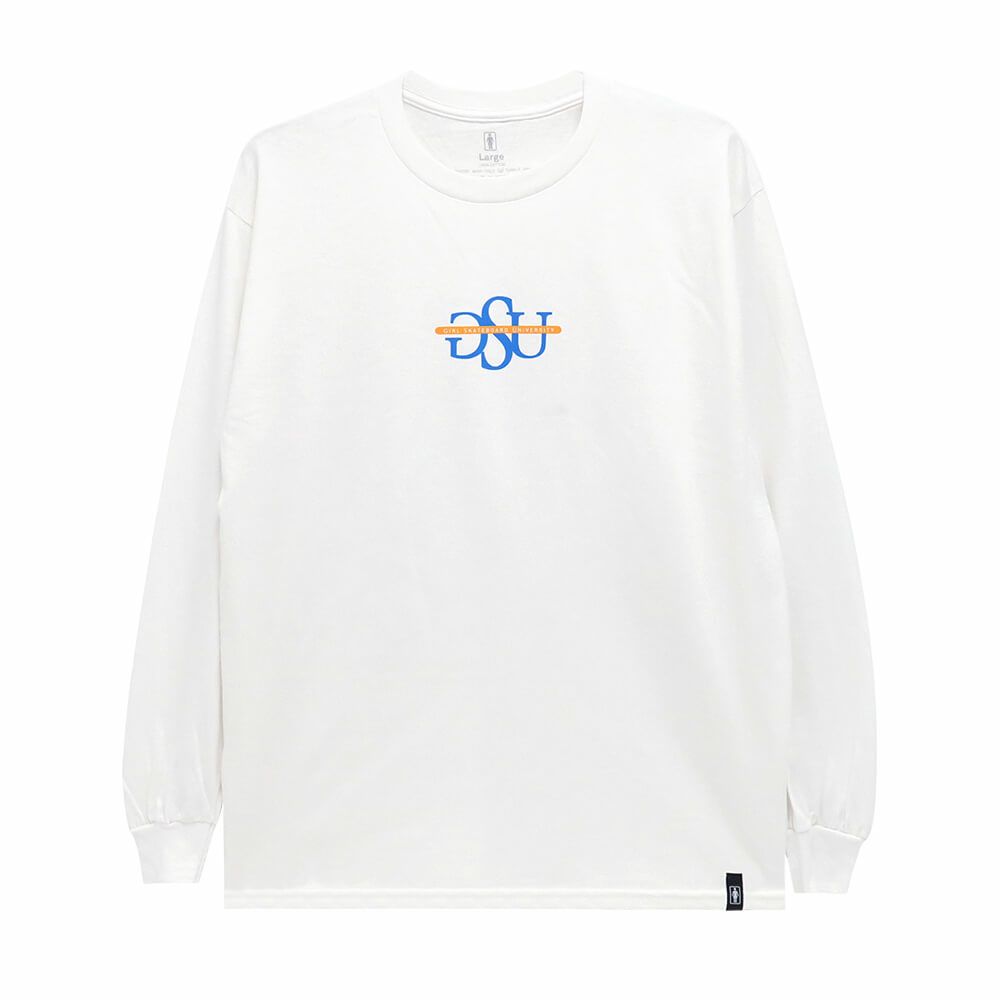 GIRL LONG SLEEVE ガール ロングスリーブTシャツ GSU WHITE スケートボード スケボー 