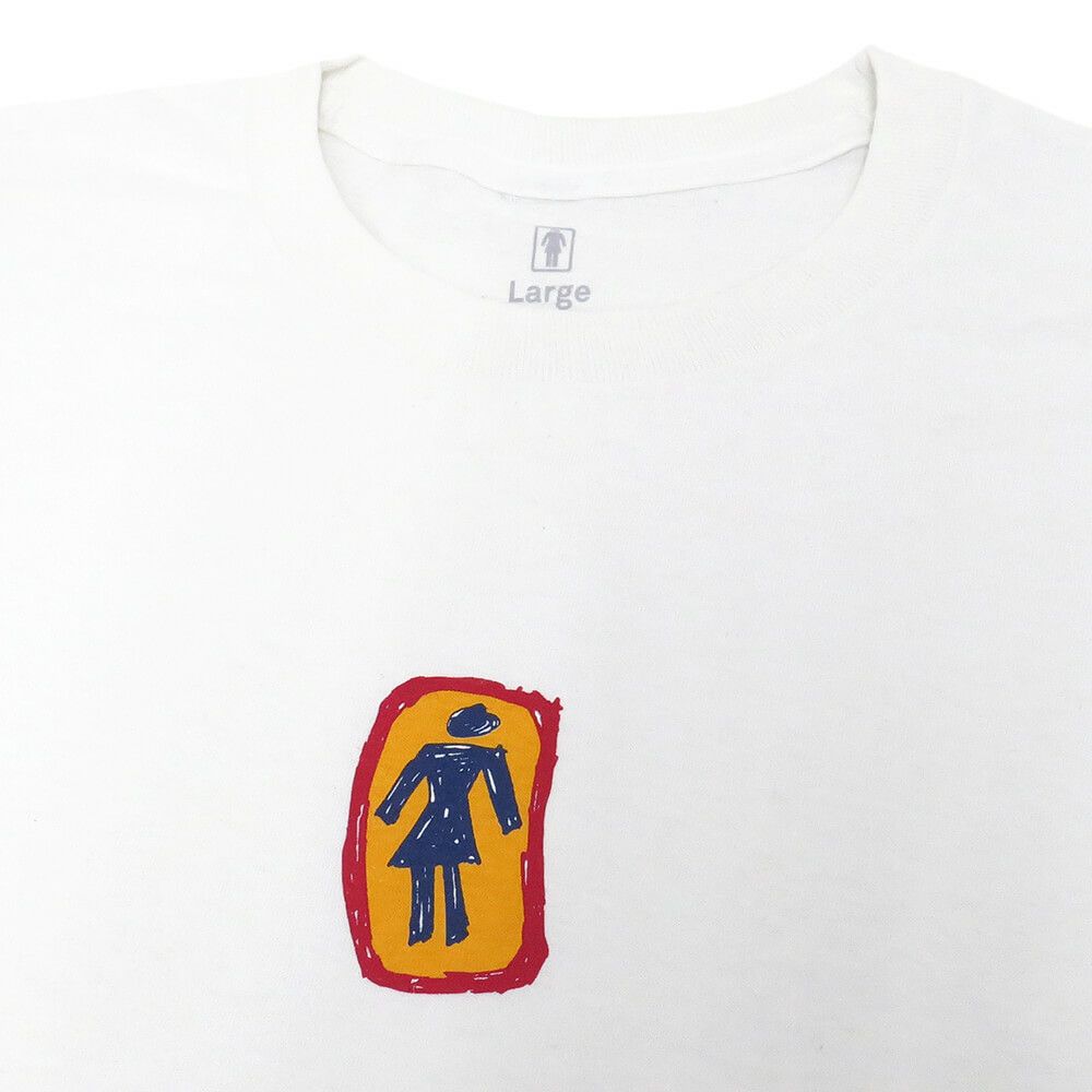 GIRL LONG SLEEVE ガール ロングスリーブTシャツ SKETCHY OG WHITE スケートボード スケボー 1