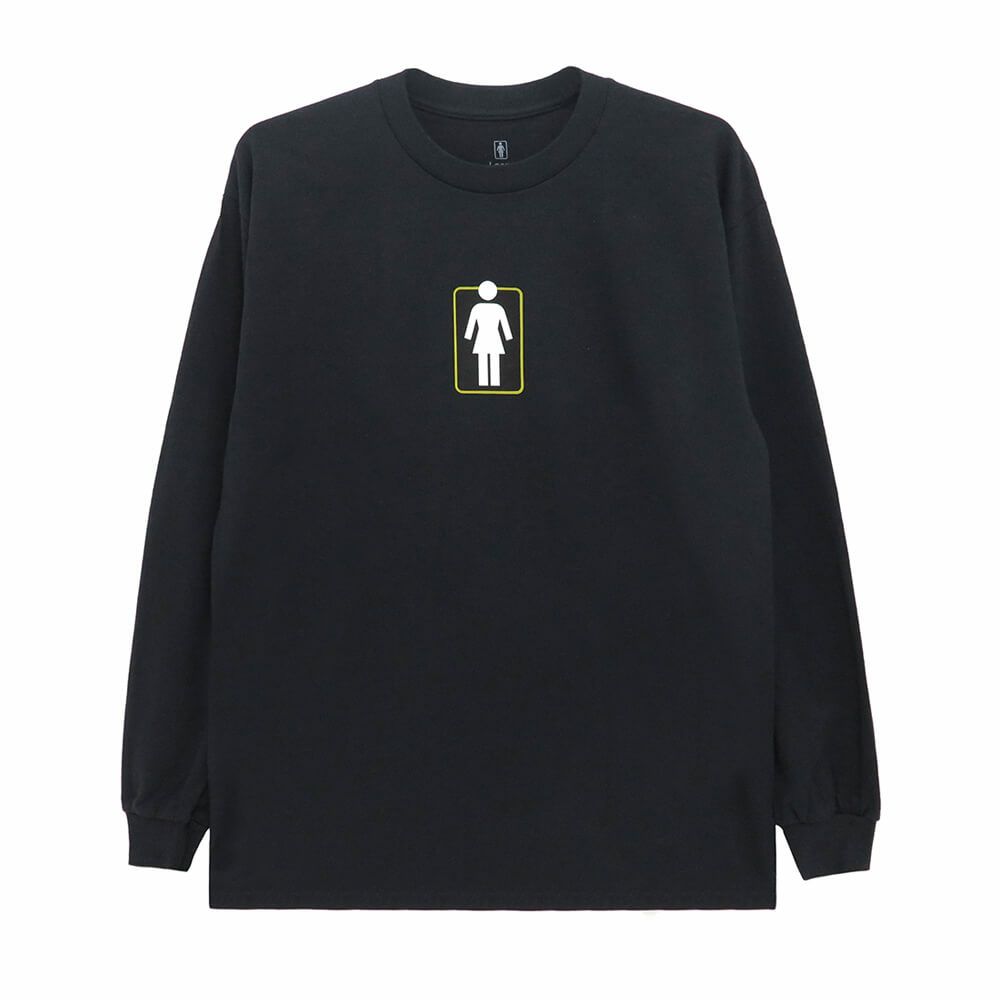 GIRL LONG SLEEVE ガール ロングスリーブTシャツ UNBOXED OG BLACK スケートボード スケボー 