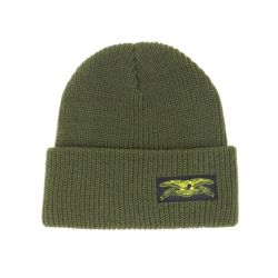 ANTIHERO KNITCAP アンチヒーロー ニットキャップ STOCK EAGLE LABEL CUFF BEANIE OLIVE スケートボード スケボー 