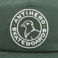 ANTIHERO CAP アンチヒーロー キャップ BASIC PIGEON ROUND SNAPBACK FOREST GREEN/WHITE スケートボード スケボー 4