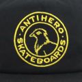 ANTIHERO CAP アンチヒーロー キャップ BASIC PIGEON ROUND SNAPBACK BLACK/GOLD スケートボード スケボー 4