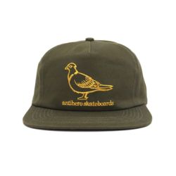 ANTIHERO CAP アンチヒーロー キャップ BASIC PIGEON SNAPBACK OLIVE/ORANGE スケートボード スケボー 1