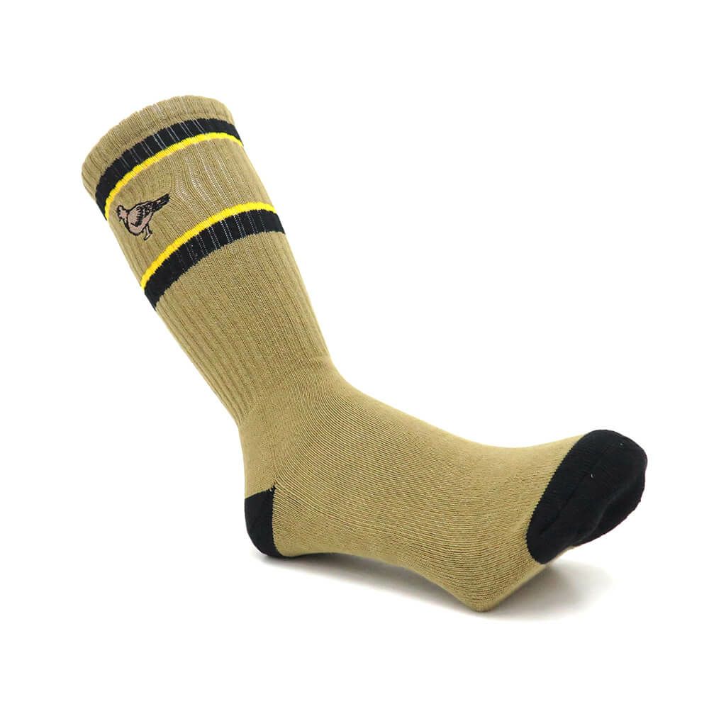 ANTIHERO SOCKS アンチヒーロー ソックス 靴下 BASIC PIGEON EMB KHAKI/BLACK/GOLD スケートボード スケボー 