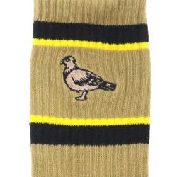 ANTIHERO SOCKS アンチヒーロー ソックス 靴下 BASIC PIGEON EMB KHAKI/BLACK/GOLD スケートボード スケボー 4