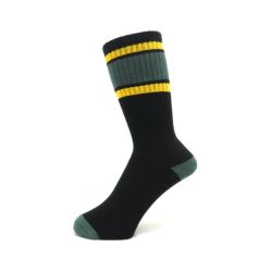 ANTIHERO SOCKS アンチヒーロー ソックス 靴下 BLACK HERO OUTLINE BLACK/DARK GREEN/GOLD スケートボード スケボー 1