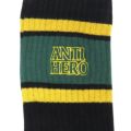ANTIHERO SOCKS アンチヒーロー ソックス 靴下 BLACK HERO OUTLINE BLACK/DARK GREEN/GOLD スケートボード スケボー 4