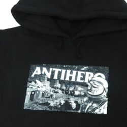 ANTIHERO HOOD アンチヒーロー パーカー SPACE CONDO BLACK/WHITE スケートボード スケボー 1