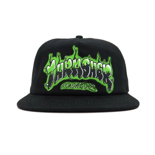 THRASHER CAP スラッシャー キャップ AIRBRUSH SNAPBACK BLACK（US企画