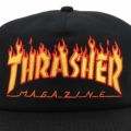 THRASHER CAP スラッシャー キャップ FLAME EMBROIDED SNAPBACK BLACK（US企画） スケートボード スケボー 4