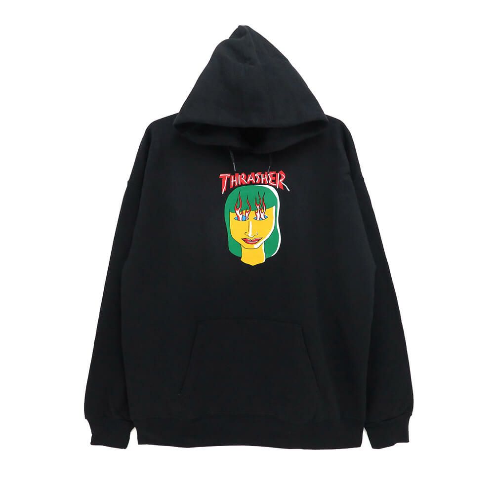 THRASHER HOOD スラッシャー パーカー TALK SHIT BY GONZ BLACK（US企画） スケートボード スケボー 