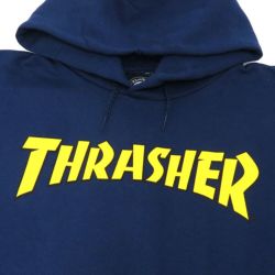 THRASHER HOOD スラッシャー パーカー COVER LOGO NAVY（US企画） スケートボード スケボー 1