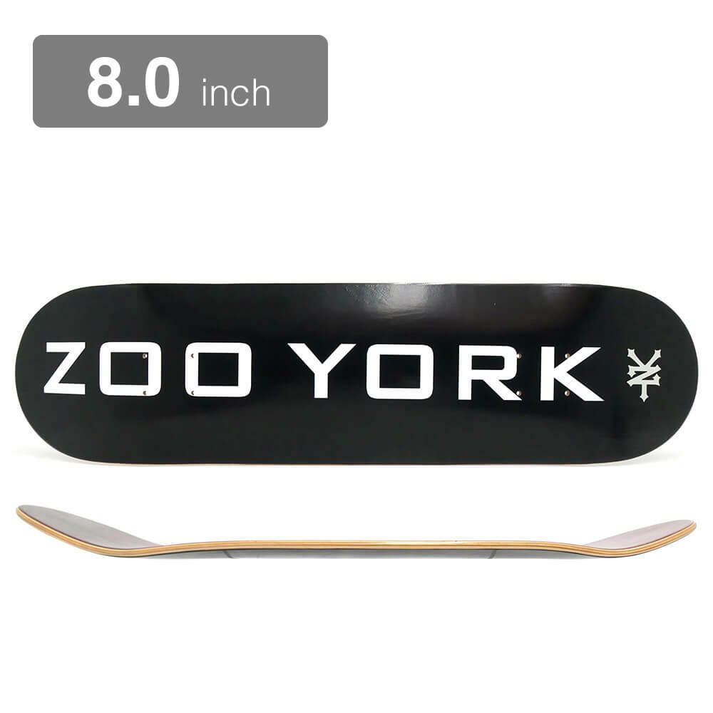 ZOO YORK DECK ズーヨーク デッキ TEAM OG 95 LOGO BLOCK BLACK 8.0 スケートボード スケボー