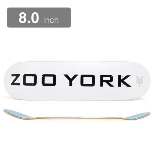 ZOO YORK DECK ズーヨーク デッキ TEAM OG 95 LOGO BLOCK WHITE 8.0 スケートボード スケボー