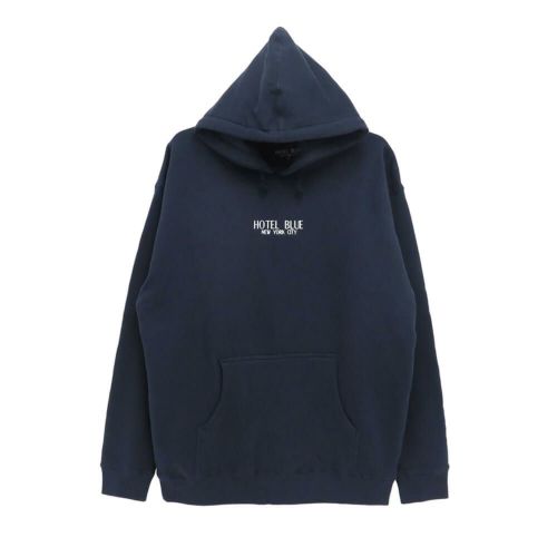 HOTEL BLUE HOOD ホテルブルー パーカー LOGO HOODY NAVY スケートボード スケボー |  スケートボードのカリフォルニアストリート