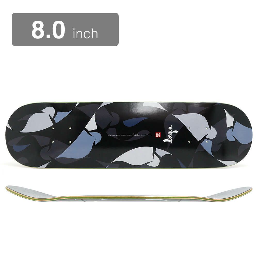 LESQUE DECK レスケ デッキ TEAM MHAK X COLOR PATTERN BLACK 8.0 スケートボード スケボー