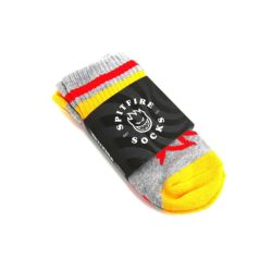 SPITFIRE SOCKS スピットファイヤー ソックス 靴下 CLASSIC 87 BIGHEAD GREY/RED/YELLOW スケートボード スケボー 4