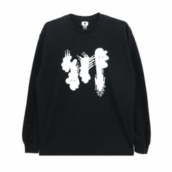 KAWA LONG SLEEVE 川 ロングスリーブTシャツ 川 BIG LOGO BLACK/WHITE スケートボード スケボー 