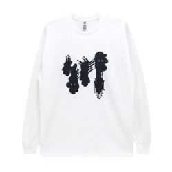 KAWA LONG SLEEVE 川 ロングスリーブTシャツ 川 BIG LOGO WHITE/BLACK スケートボード スケボー 