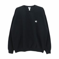  KAWA CREW SWEAT 川 トレーナー 川 BIG 1POINT BLACK/WHITE 刺繍ロゴ スケートボード スケボー 