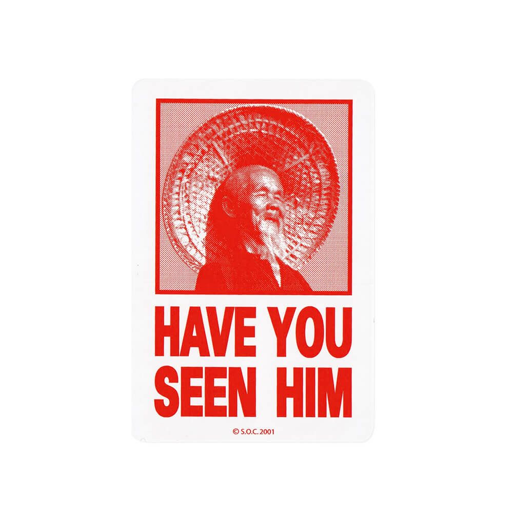 POWELL PERALTA STICKER パウエルペラルタ ステッカー HAVE U SEEN HIM RED スケートボード スケボー