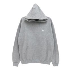 KAWA HOOD 川 パーカー 1POINT GREY/WHITE 刺繍ロゴ スケートボード スケボー 