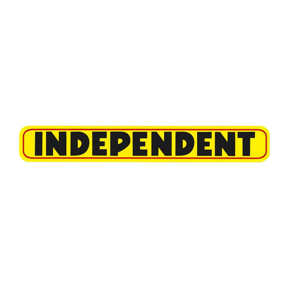 INDEPENDENT STICKER インディペンデント ステッカー BAR LOGO YELLOW スケートボード スケボー