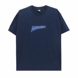 MAN WHO T-SHIRT マンフー Tシャツ 突風 NAVY スケートボード スケボー 