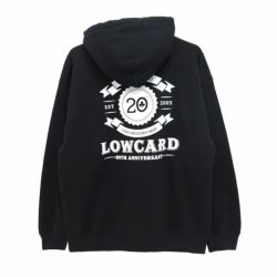 LOWCARD HOOD ローカード パーカー 20TH ANNIVERSARY BLACK スケート