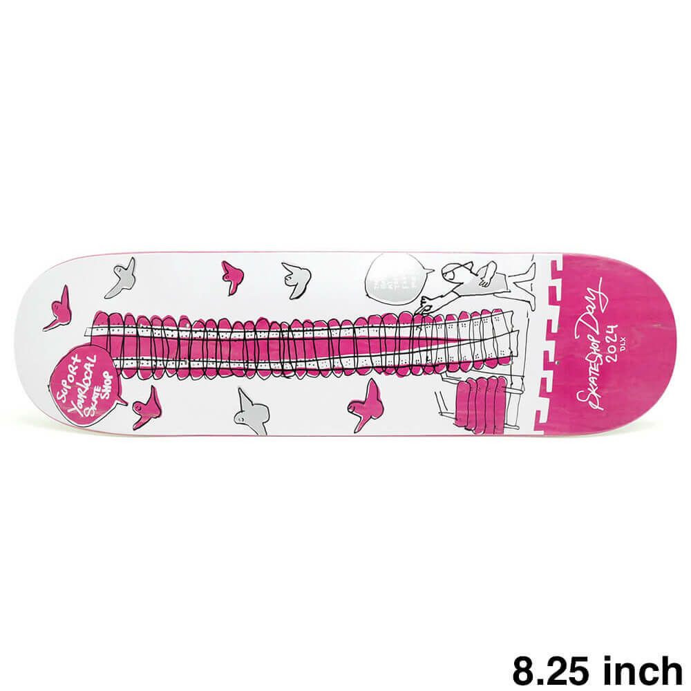 【SKATESHOP DAY 2024】 DELUXE DECK デラックス デッキ TEAM SSD24 SHOPKEEPER PINK STAIN 8.25 スケートボード スケボー