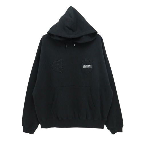 EVISEN HOOD エビセン パーカー TORA EVI LOGO HOODIE BLACK スケート