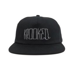 KROOKED CAP クルキッド キャップ SIDE EYES 5 PANEL SNAPBACK BLACK スケートボード スケボー 1