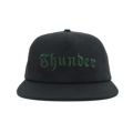 THUNDER CAP サンダー キャップ SCRIPT SNAPBACK BLACK/DARK GREEN スケートボード スケボー 1
