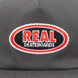 REAL CAP リアル キャップ OVAL EMB SNAPBACK CHARCOAL/RED スケートボード スケボー 4