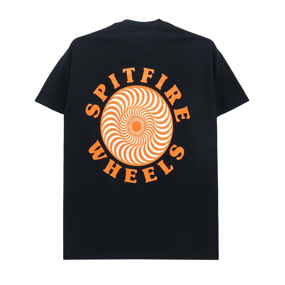 SPITFIRE T-SHIRT スピットファイヤー Tシャツ OG CLASSIC FILL BLACK/ORANGE/WHITE スケートボード スケボー 